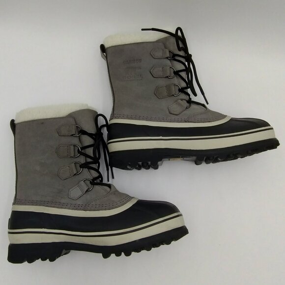 Sorel Caribou Waterproof Insulated Boots Grey Size 10 - Picture 6 of 14